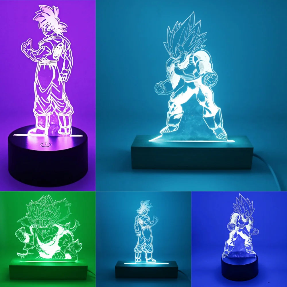 Lámpara LED 3D Goku - Dragon Ball