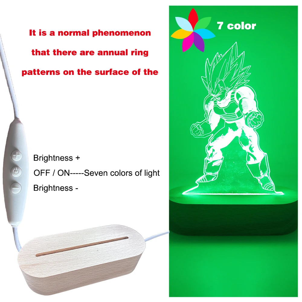 Lámpara LED 3D Goku - Dragon Ball