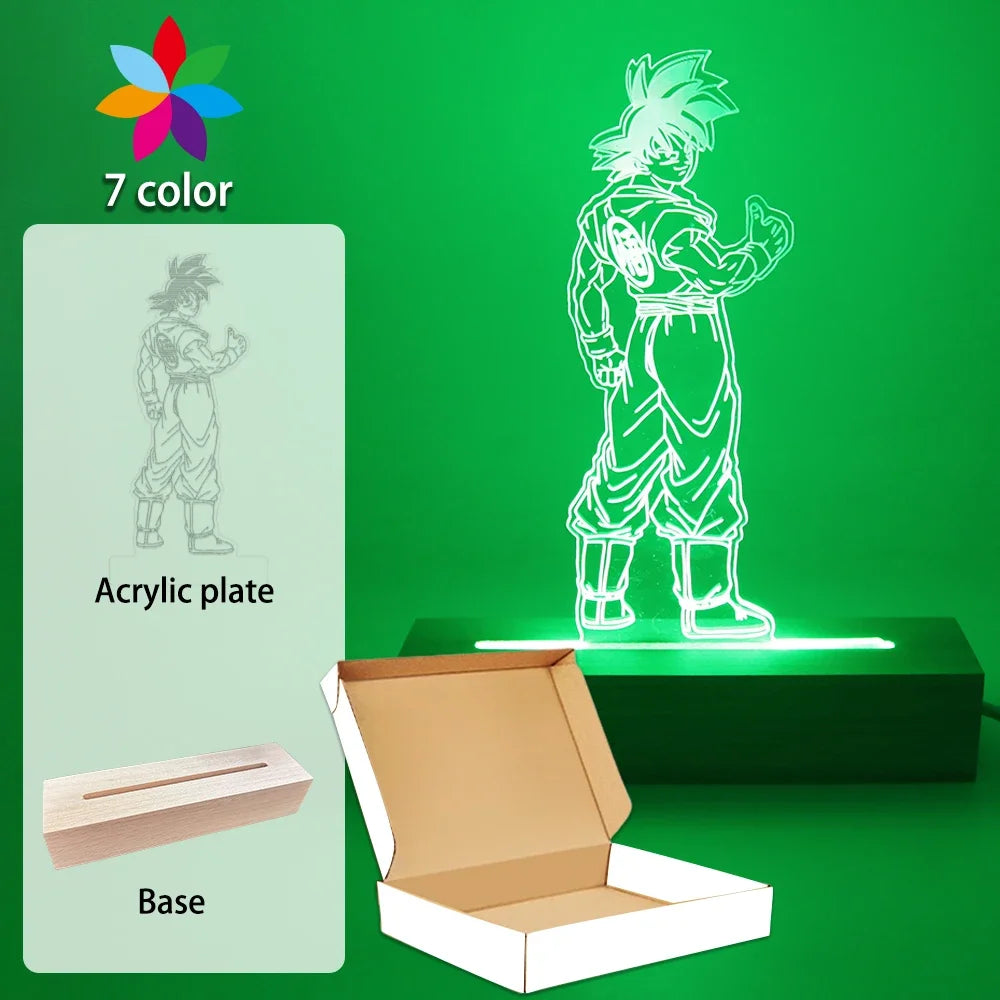 Lámpara LED 3D Goku - Dragon Ball