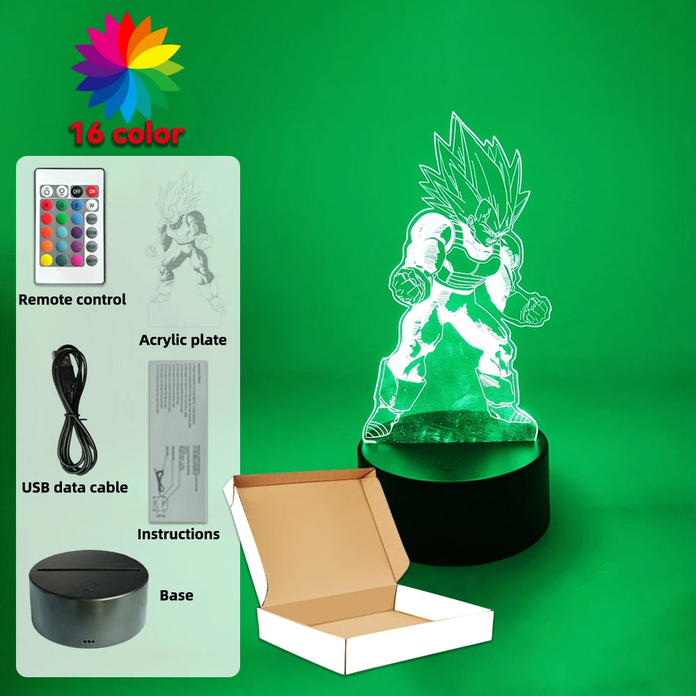 Lámpara LED 3D Goku - Dragon Ball