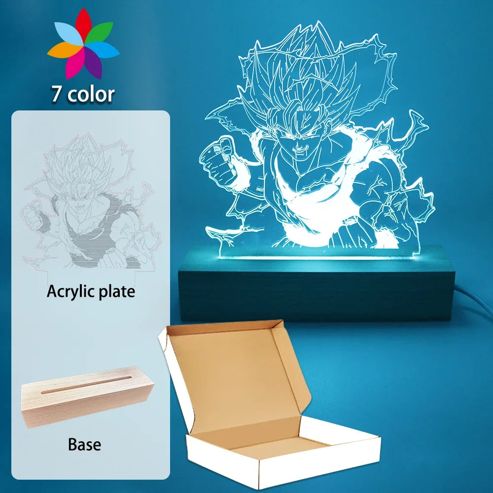 Lámpara LED 3D Goku - Dragon Ball
