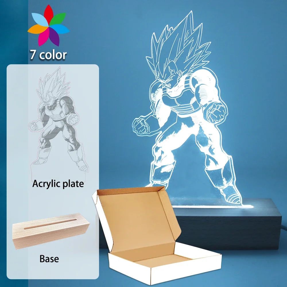 Lámpara LED 3D Goku - Dragon Ball